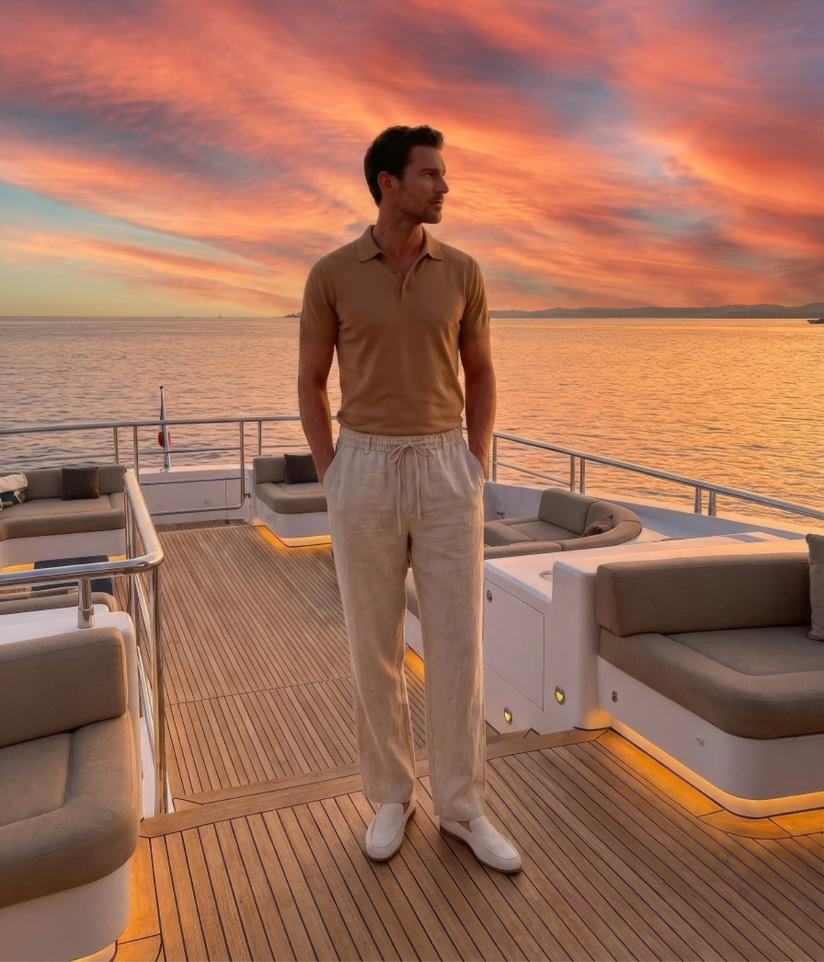 The Liguria Resort Trouser — Beige — image 8