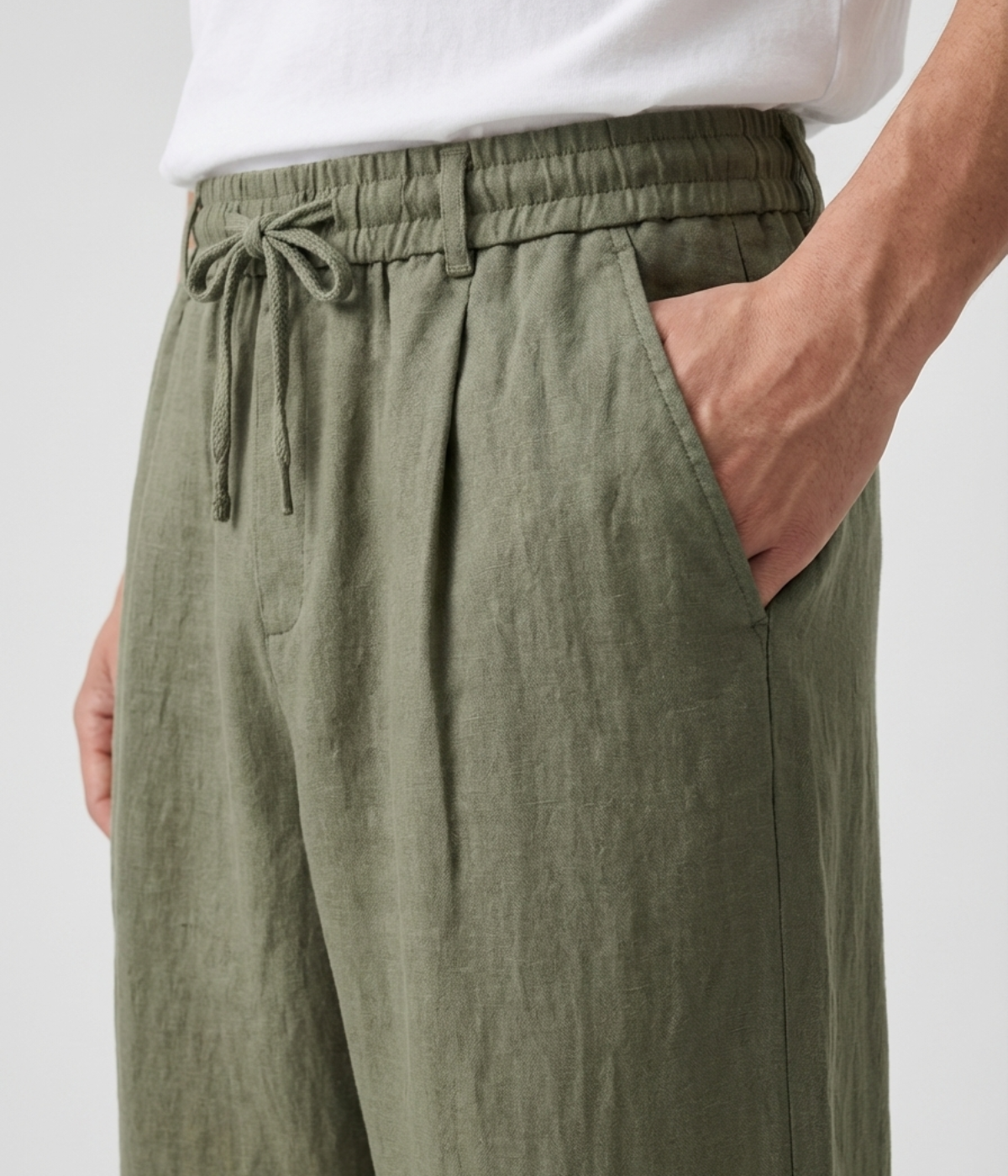 The Liguria Resort Trouser — Olive — image 3