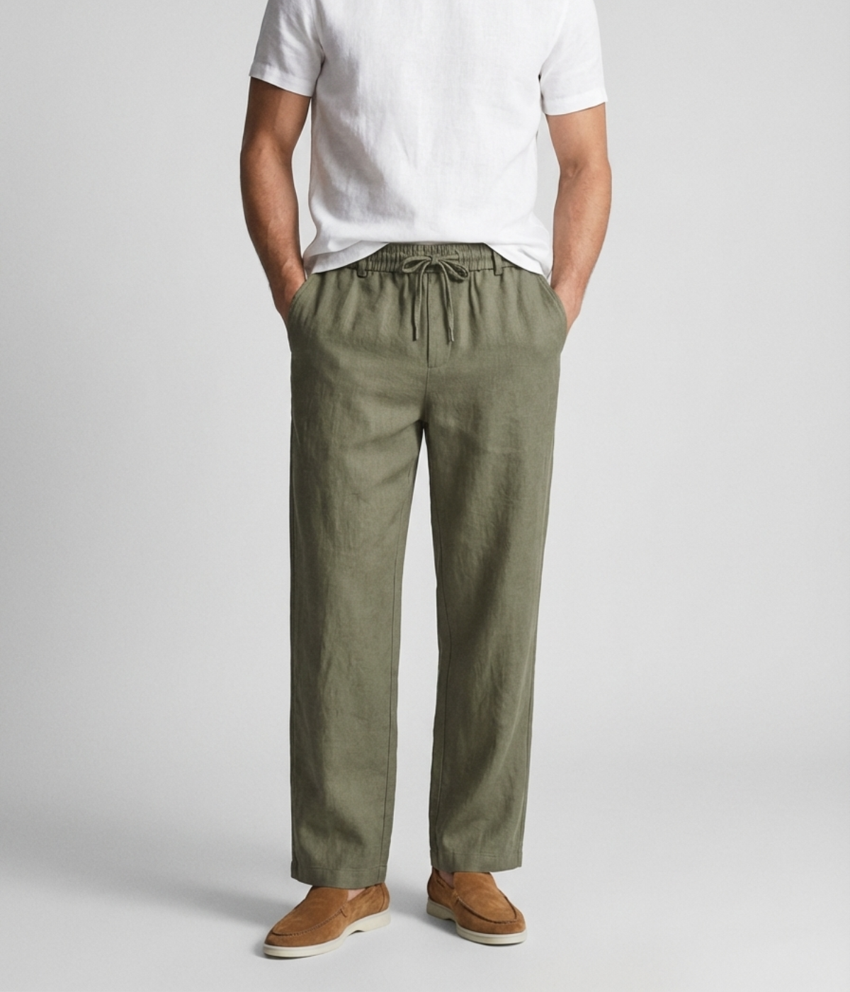 The Liguria Resort Trouser — Olive — image 5