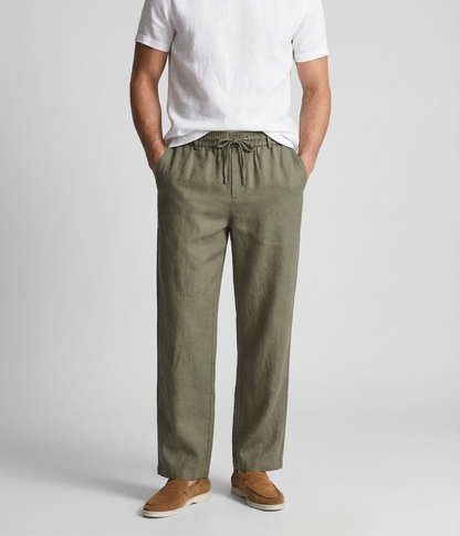 The Liguria Resort Trouser — Olive — image 5