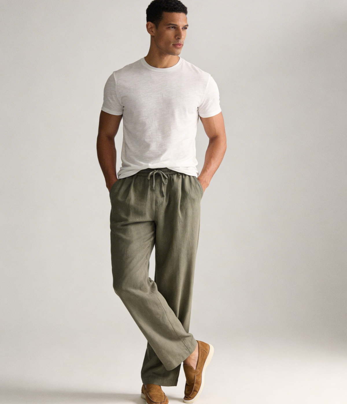 The Liguria Resort Trouser — Olive — image 6