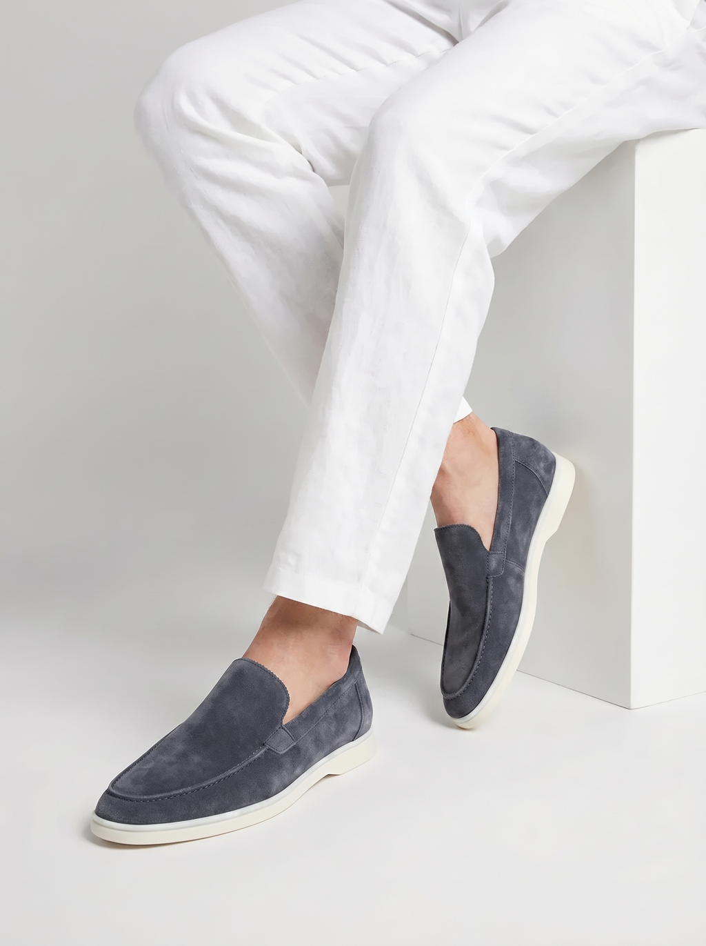 The Portofino Loafer — Steel Blue — image 2