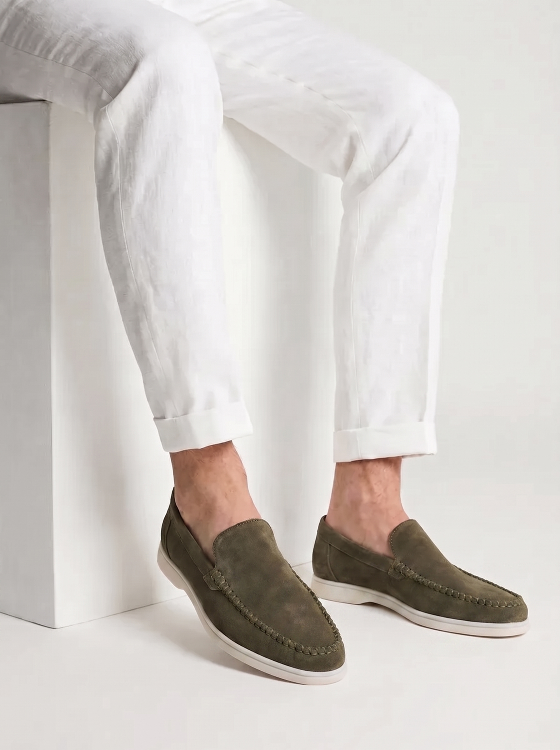 The Ravello Loafer — Olive — image 2